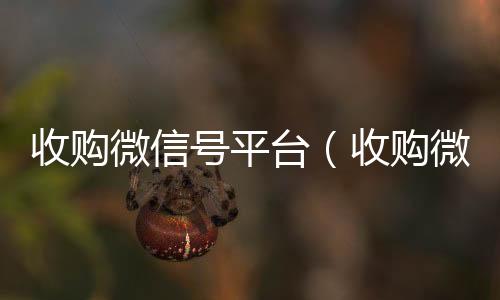 收购微信号平台（高价收微信号秒结收购微信号平台 价格高 结账快）